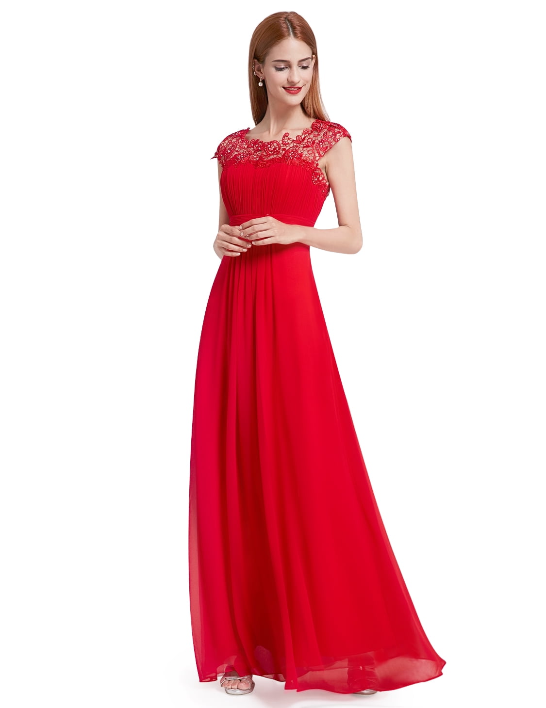 Classic Cap Sleeve Prom Ball Gown ...